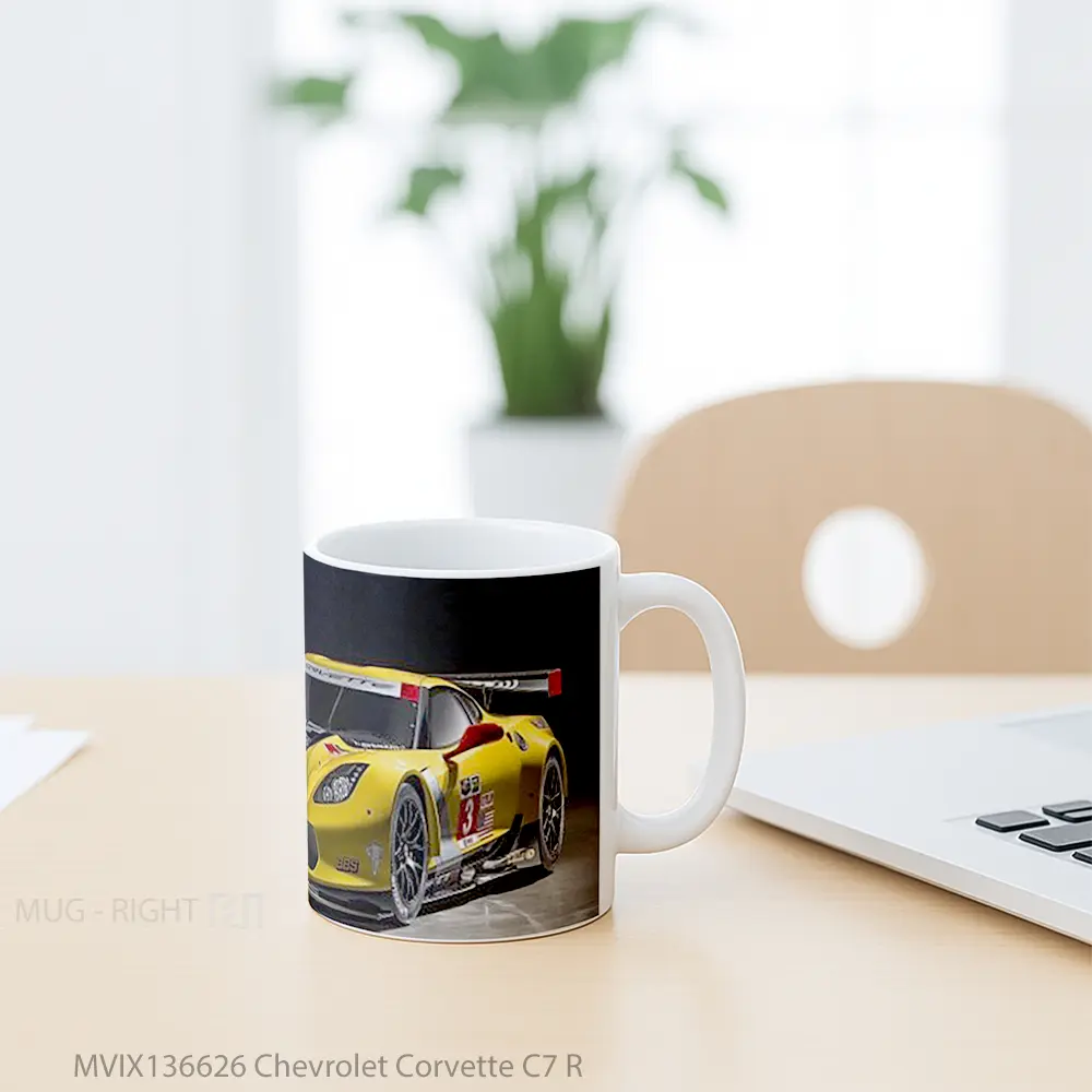 Mug Chevrolet Corvette C7 R Cangkir Mobil - All-side / Desain