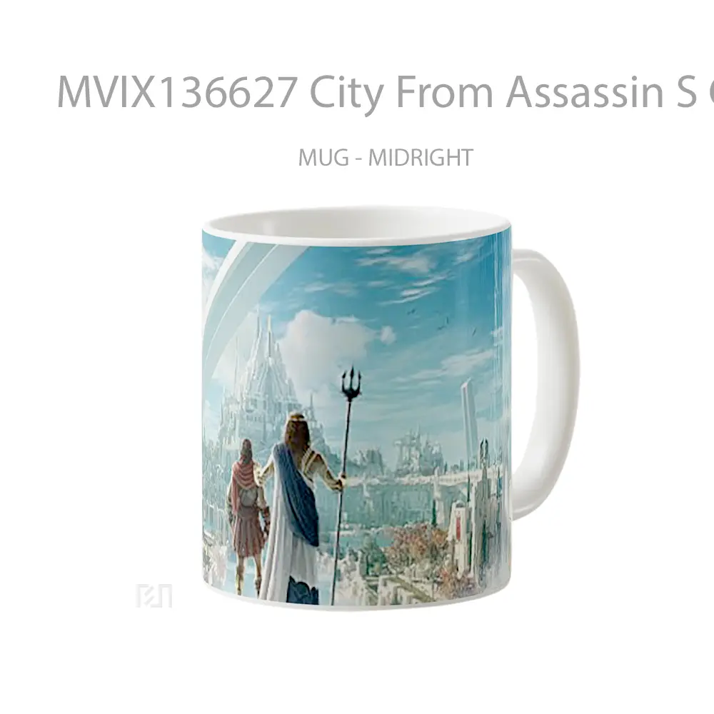 Mug City From Assassin S Creed Odyssey Judgment Of Atlantis Gelas Keramik Unik - All-side / Desain