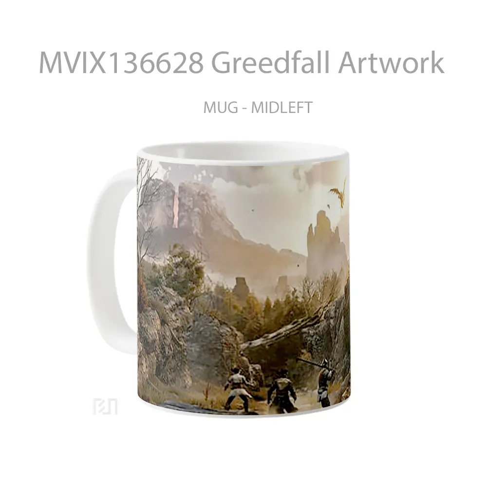Mug Greedfall Artwork Gelas Seni Modern - All-side / Desain