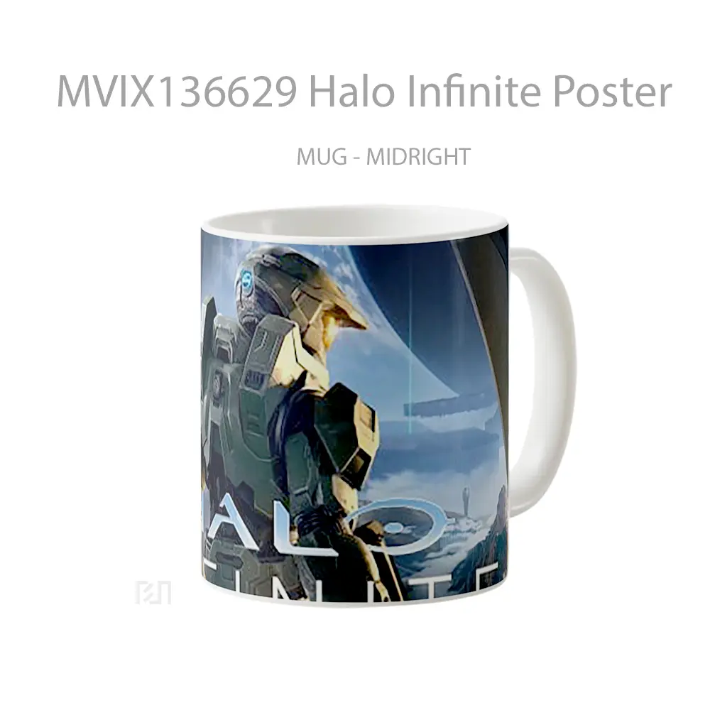 Mug Halo Infinite Poster Cangkir Gamer - All-side / Desain