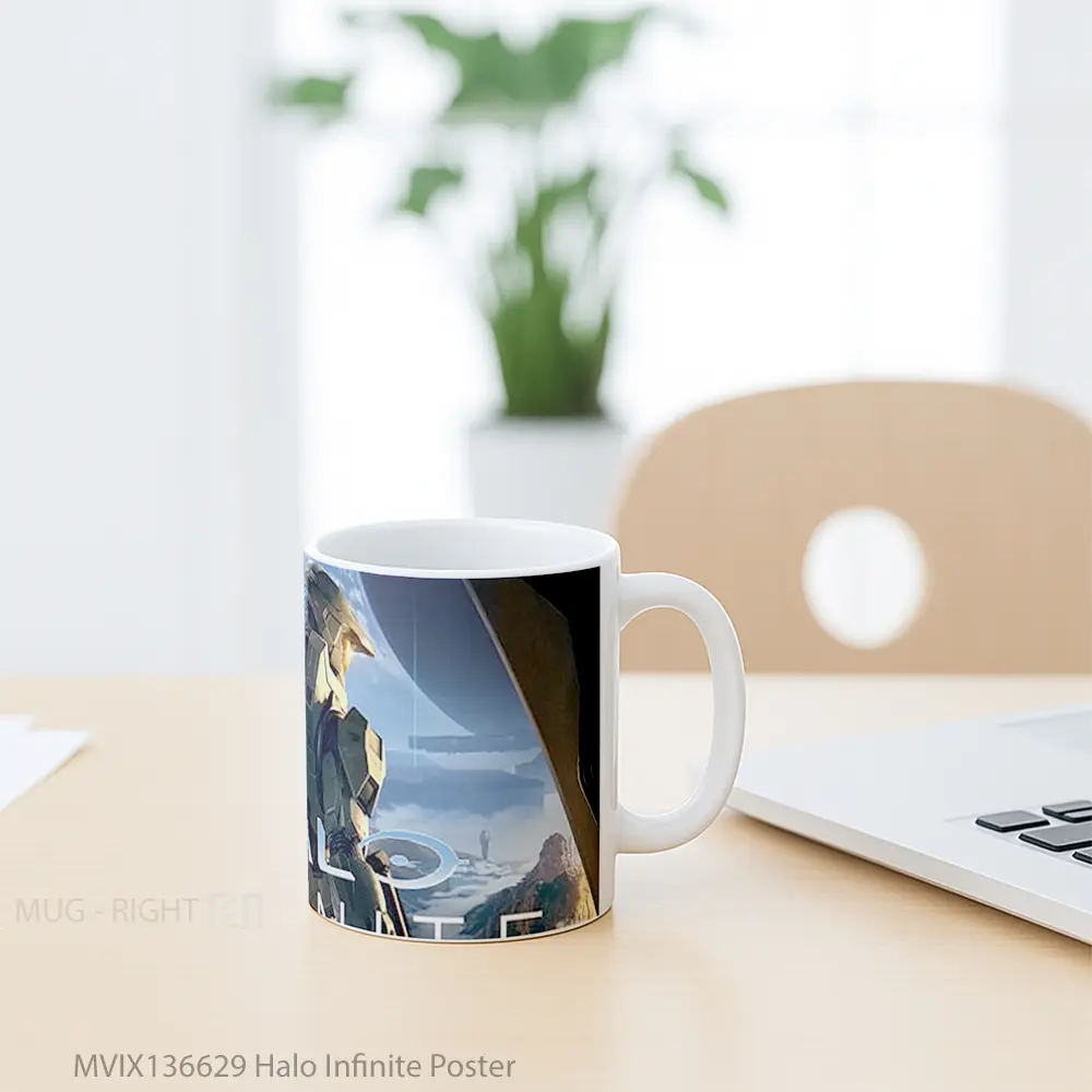 Mug Halo Infinite Poster Cangkir Gamer - All-side / Desain