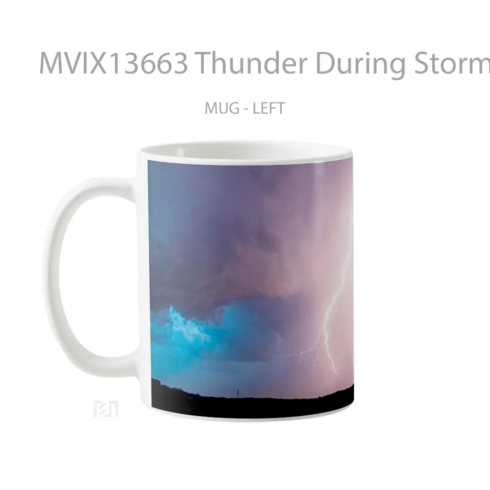 Mug Thunder During Storm Gelas Superhero - All-side / Desain