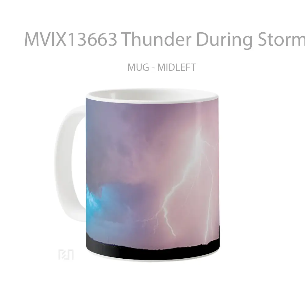 Mug Thunder During Storm Gelas Superhero - All-side / Desain