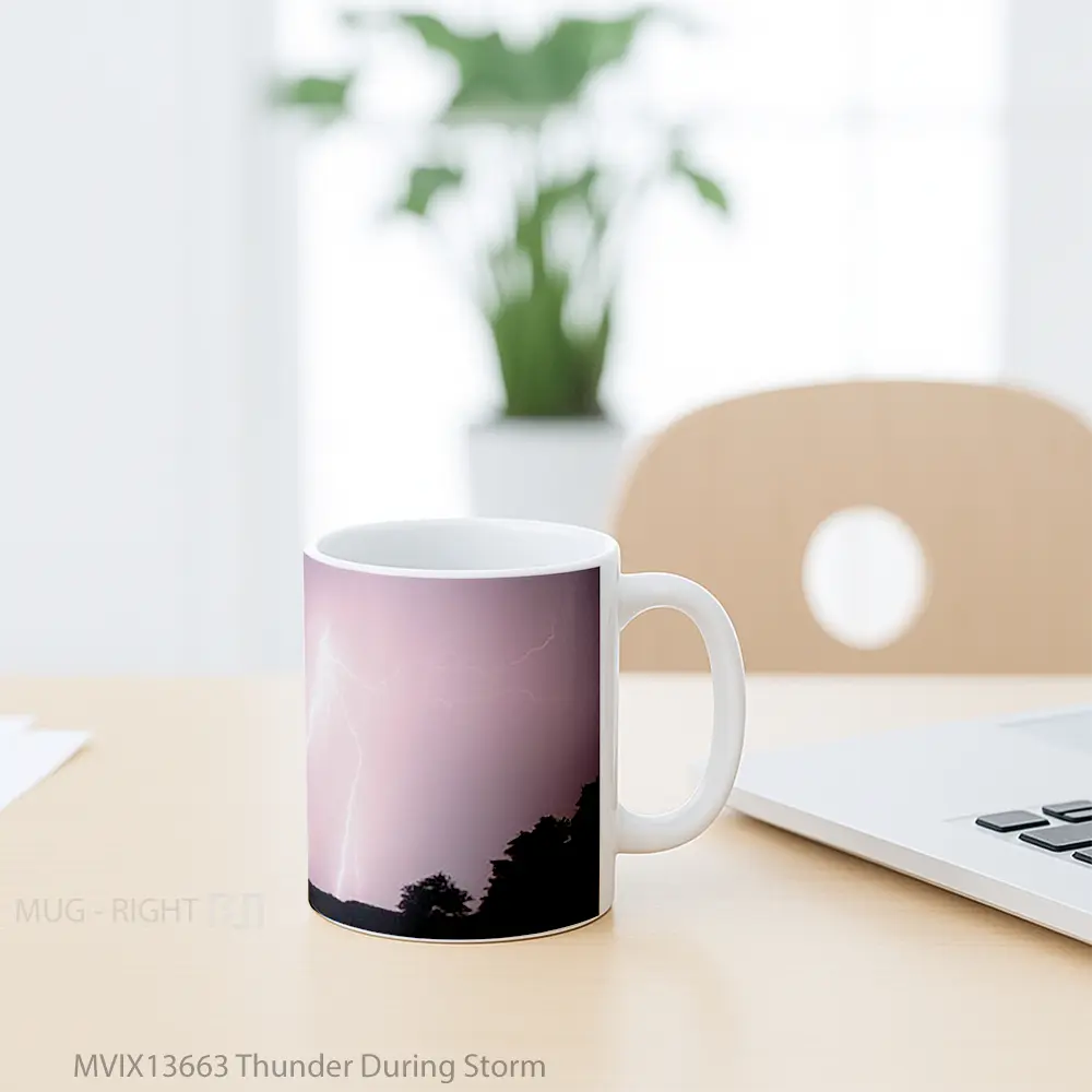 Mug Thunder During Storm Gelas Superhero - All-side / Desain