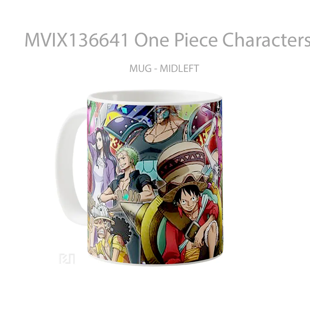 Mug One Piece Characters V6 Cangkir Anime - All-side / Desain