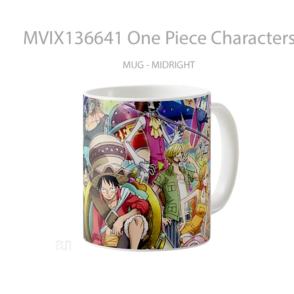 Mug One Piece Characters V6 Cangkir Anime - All-side / Desain