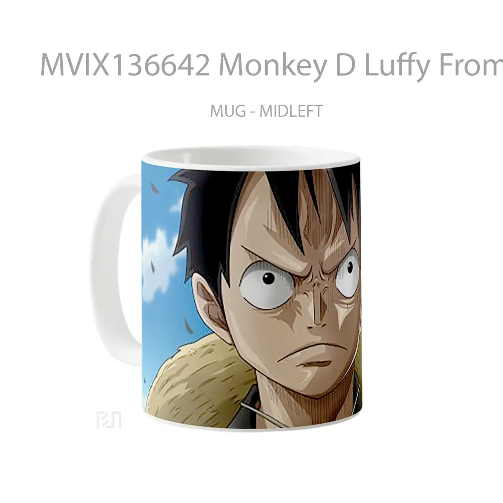 Mug Monkey D Luffy From One Piece V4 Cangkir Anime - All-side / Desain