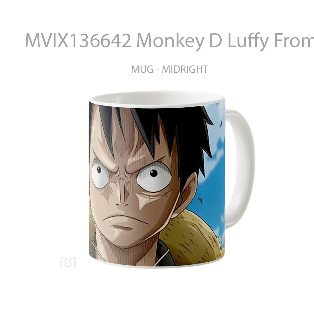 Mug Monkey D Luffy From One Piece V4 Cangkir Anime - All-side / Desain