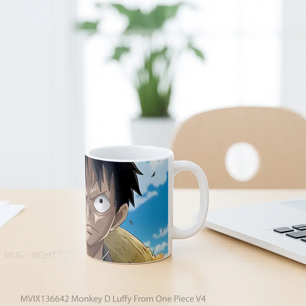 Mug Monkey D Luffy From One Piece V4 Cangkir Anime - All-side / Desain