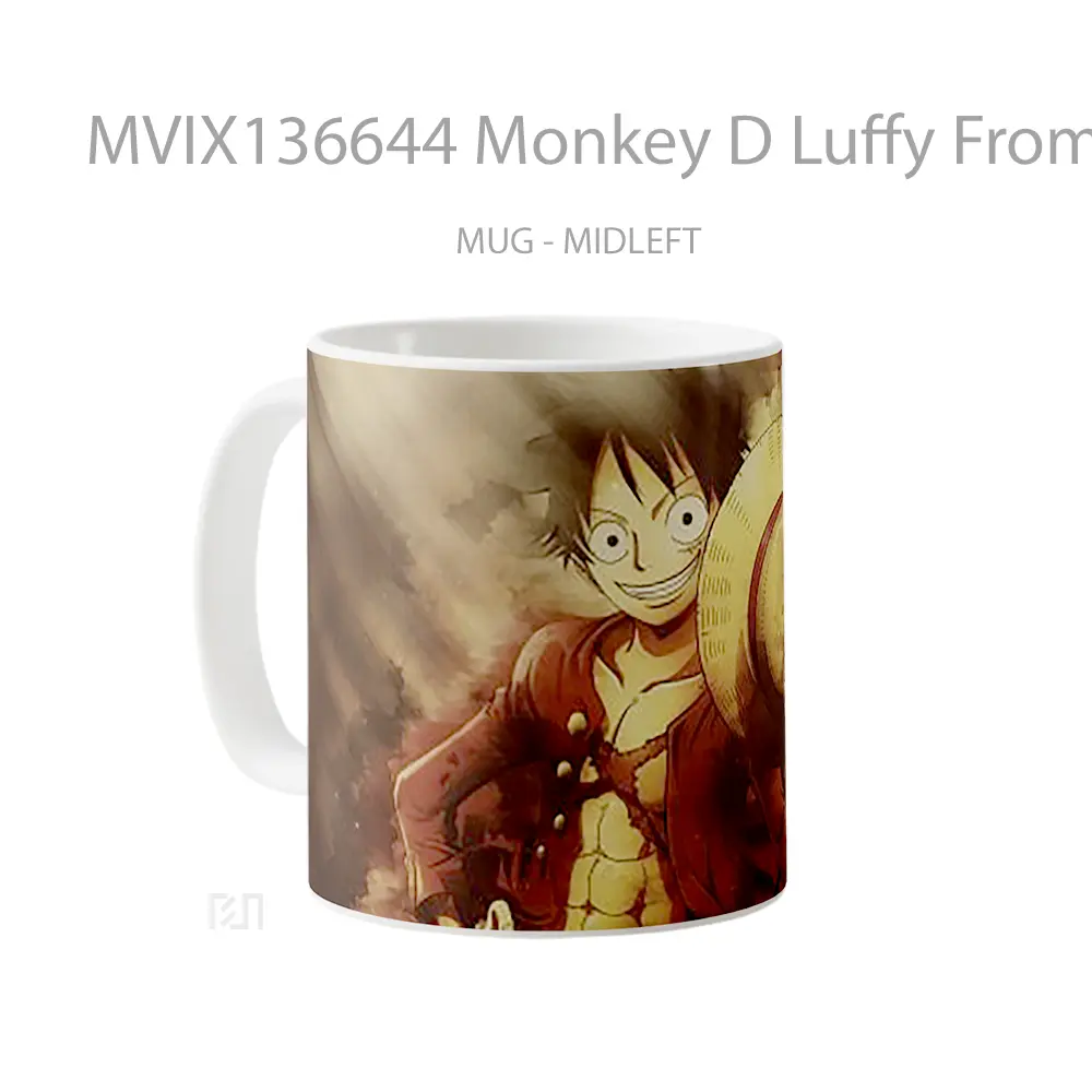 Mug Monkey D Luffy From One Piece V5 Cangkir Anime - All-side / Desain