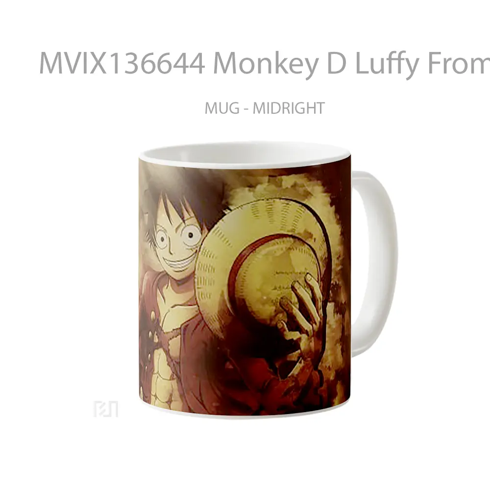Mug Monkey D Luffy From One Piece V5 Cangkir Anime - All-side / Desain