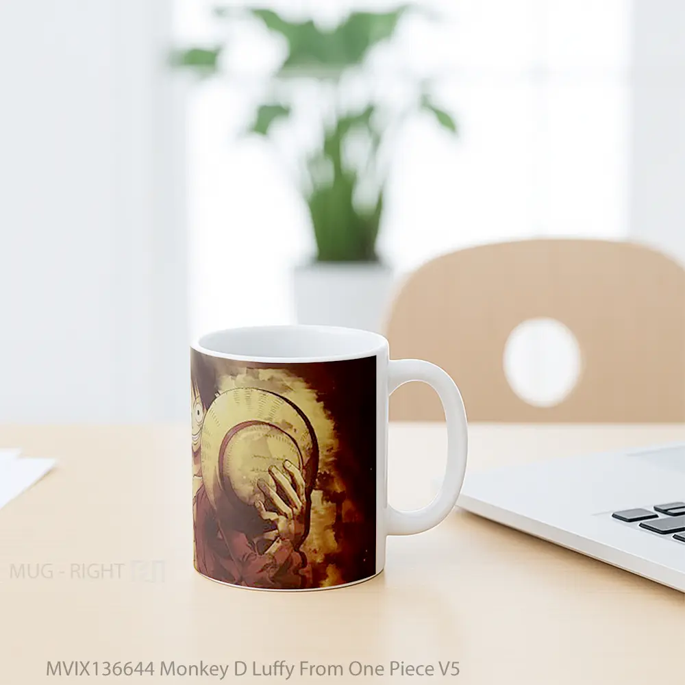 Mug Monkey D Luffy From One Piece V5 Cangkir Anime - All-side / Desain