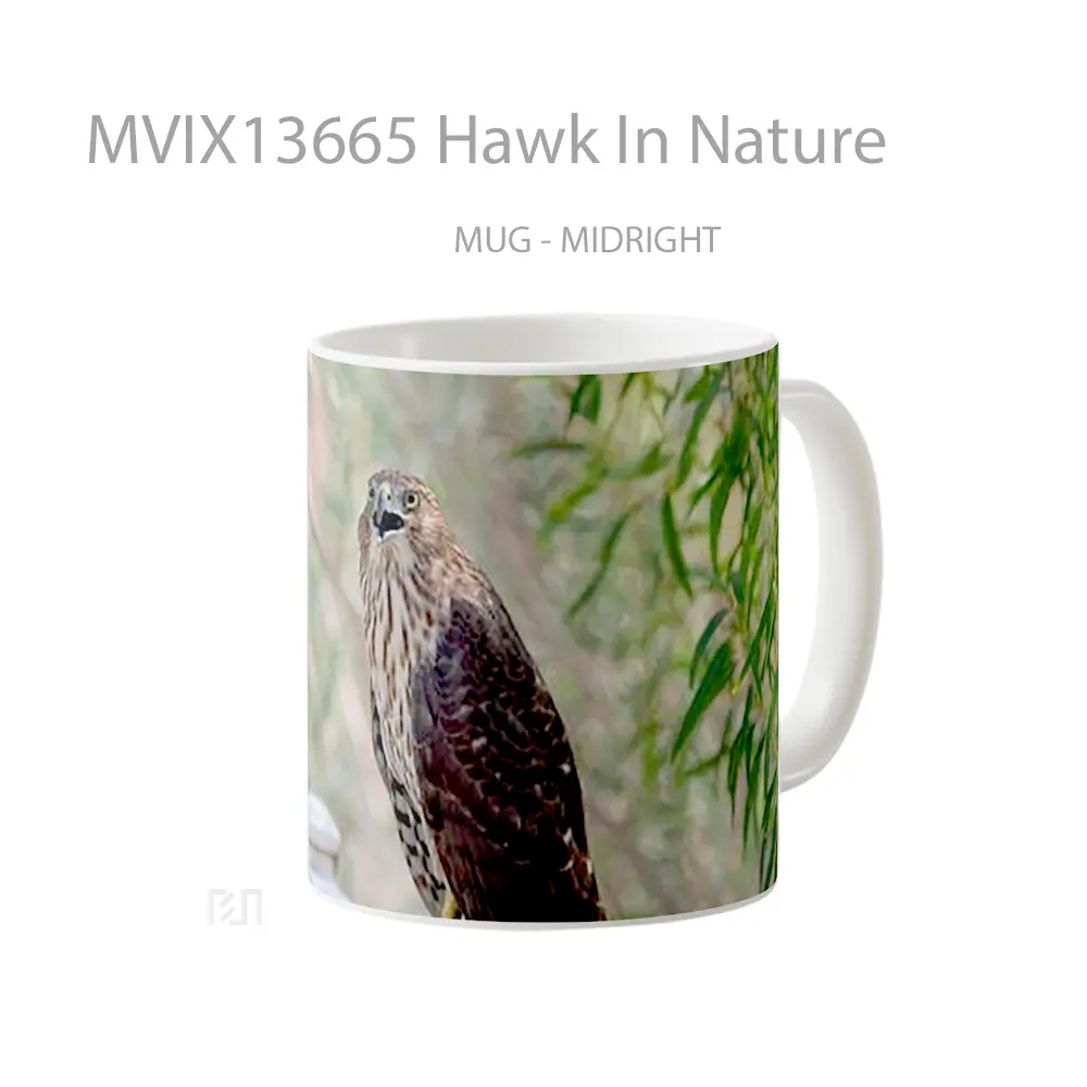 Mug Hawk In Nature Gelas Hewan Lucu - All-side / Desain