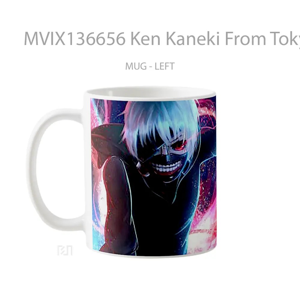 Mug Ken Kaneki From Tokyo Ghoul V1 Cangkir Anime - All-side / Desain