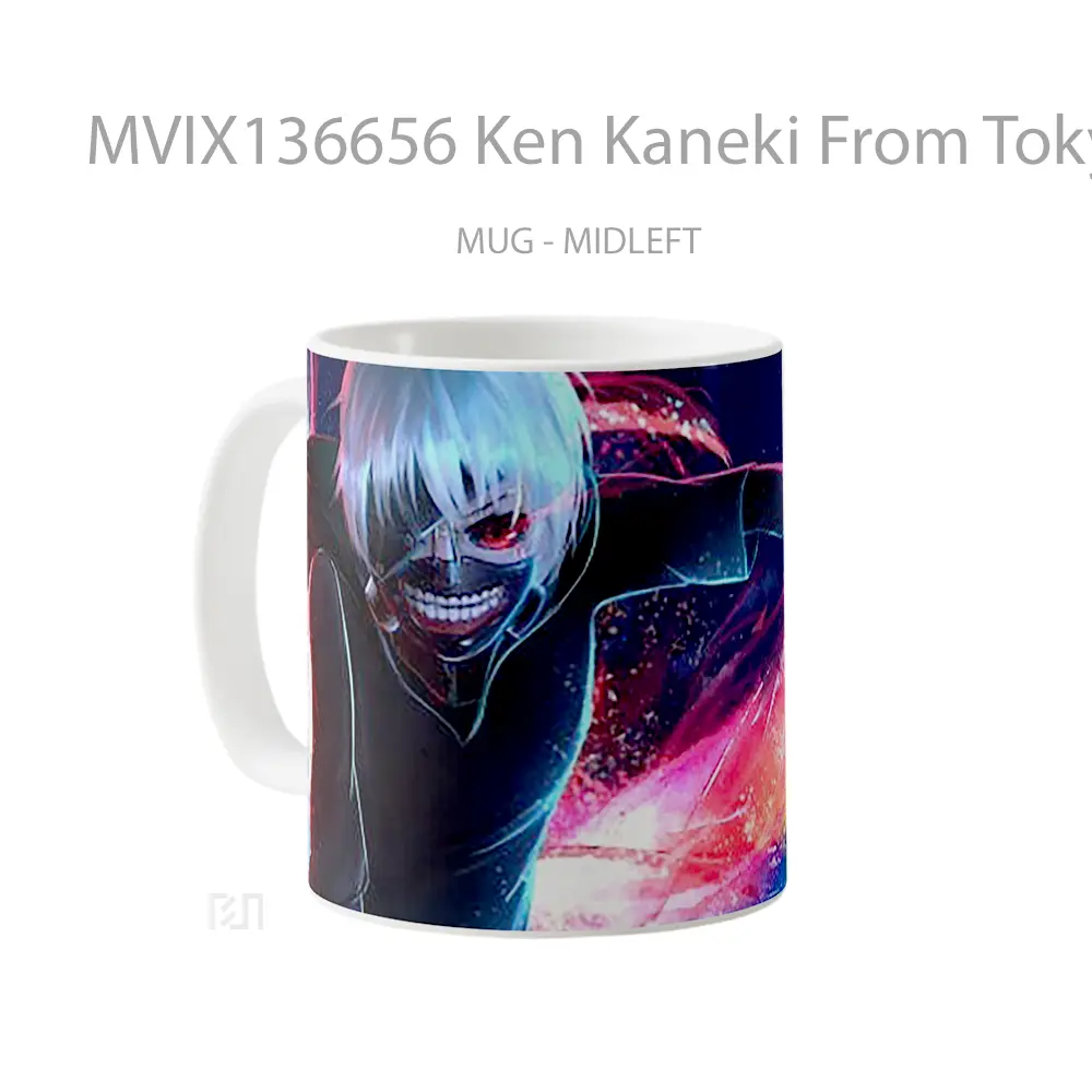 Mug Ken Kaneki From Tokyo Ghoul V1 Cangkir Anime - All-side / Desain