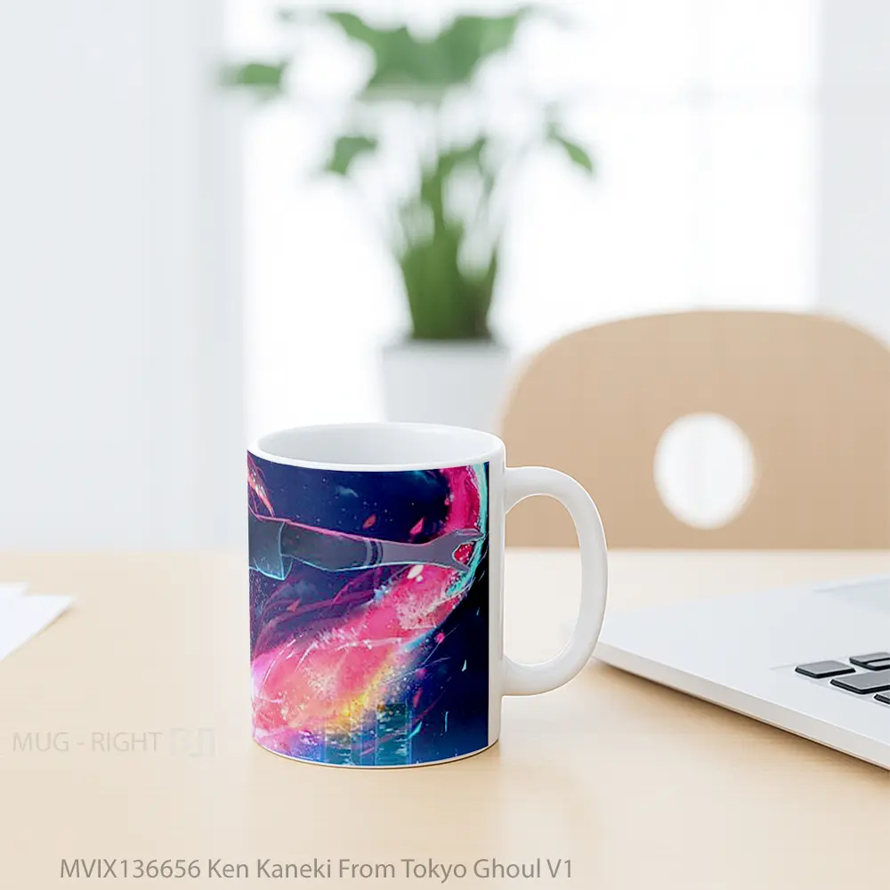 Mug Ken Kaneki From Tokyo Ghoul V1 Cangkir Anime - All-side / Desain