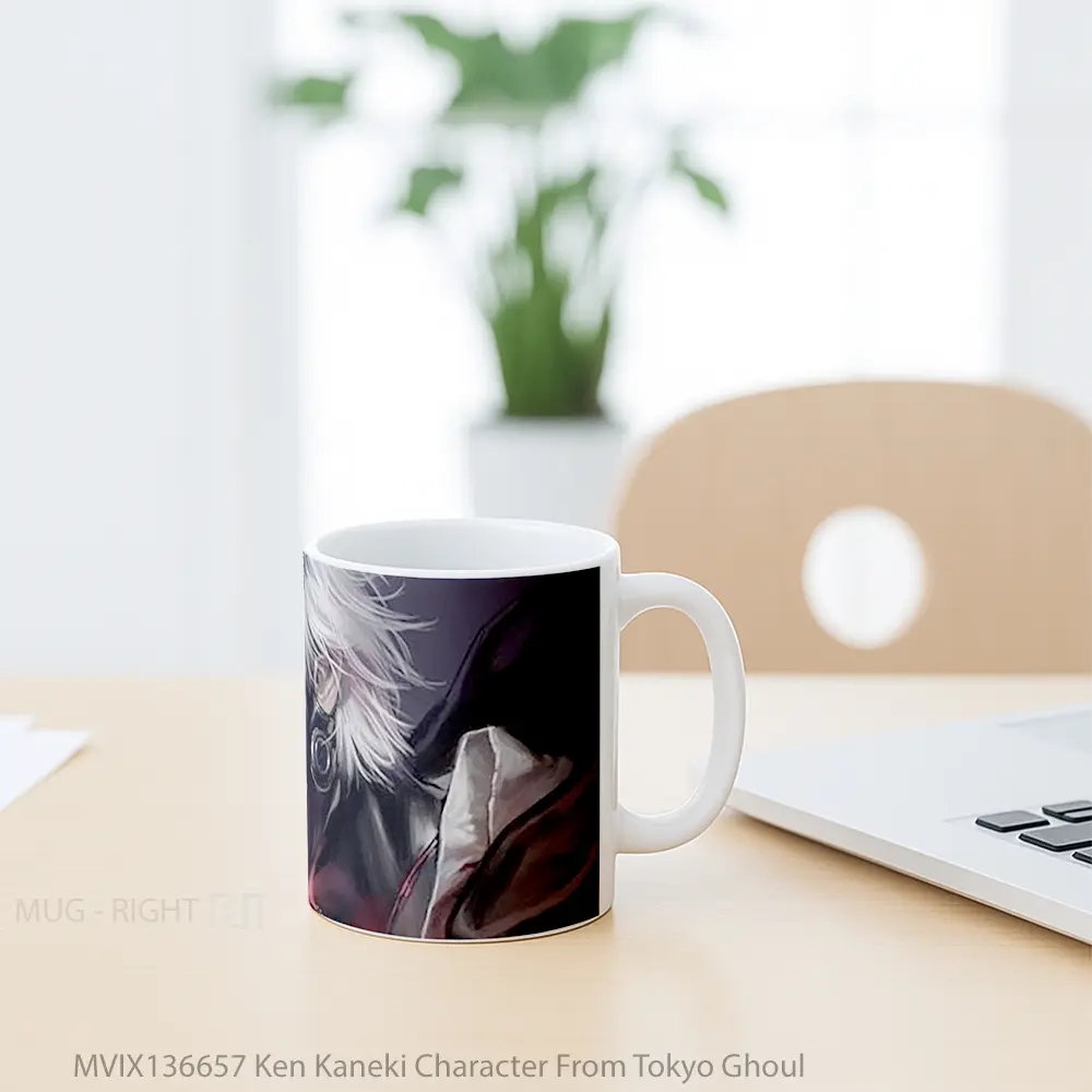 Mug Ken Kaneki Character From Tokyo Ghoul Cangkir Anime - All-side / Desain