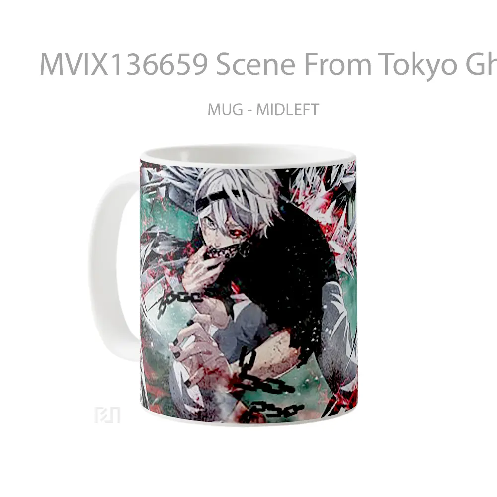 Mug Scene From Tokyo Ghoul Cangkir Anime - All-side / Desain