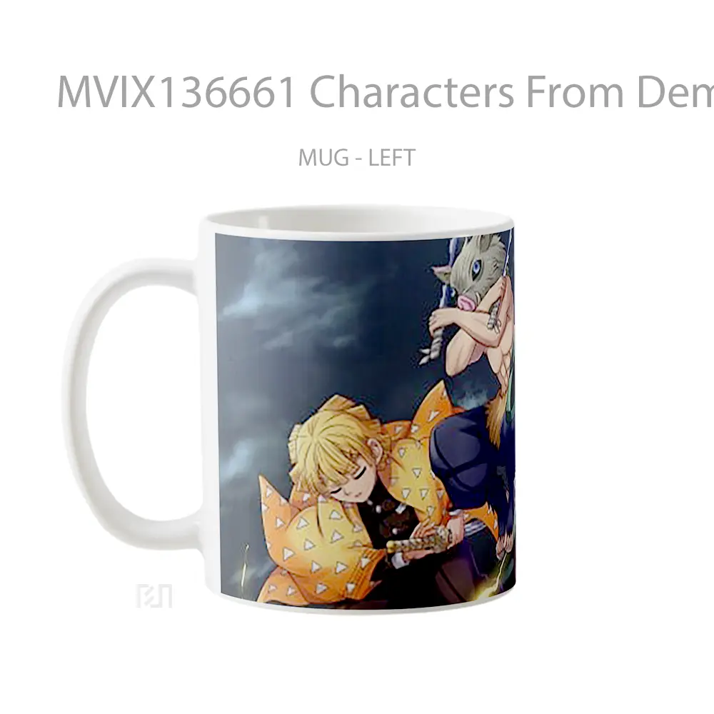 Mug Characters From Demon Slayer Kimetsu No Yaiba Cangkir Anime - All-side / Desain