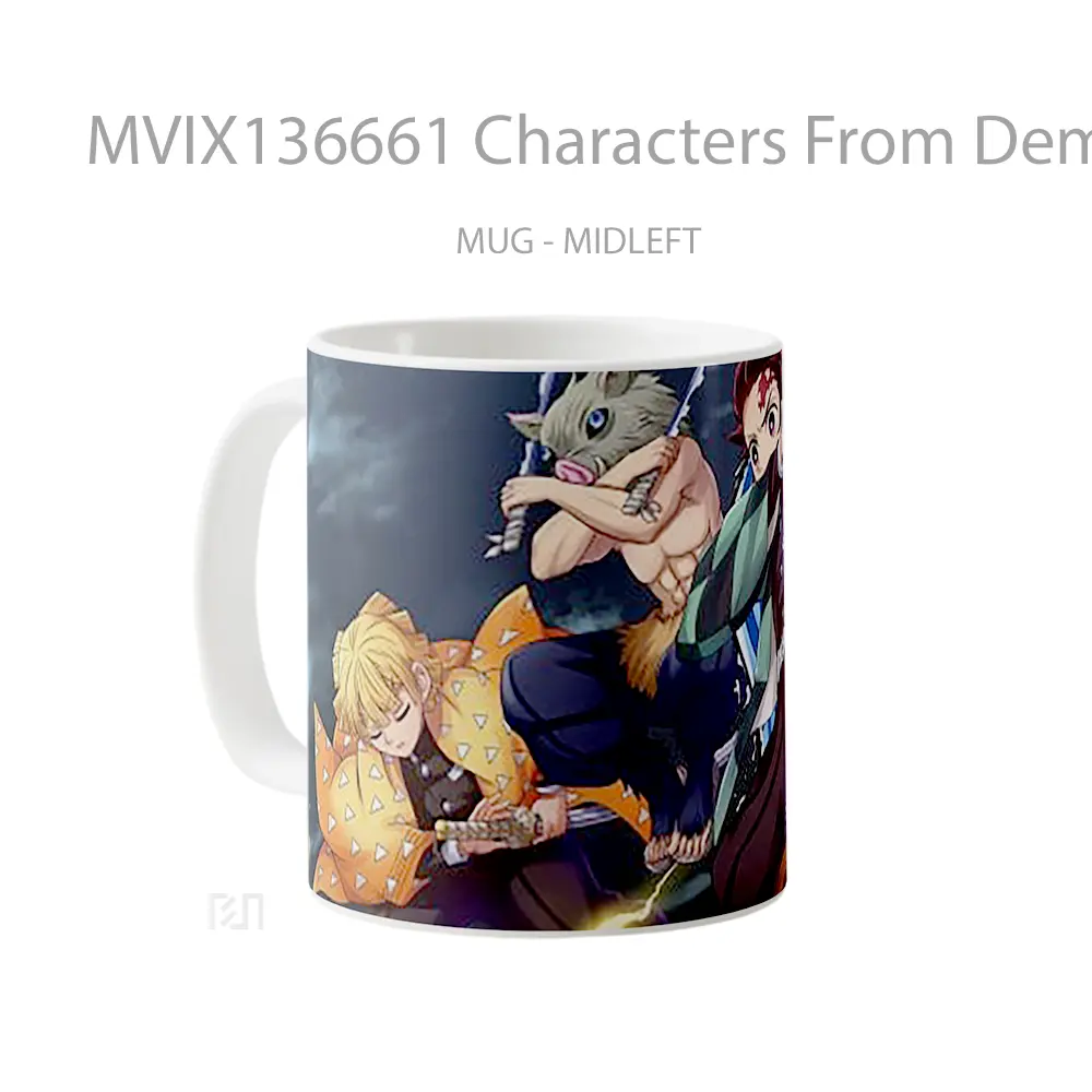 Mug Characters From Demon Slayer Kimetsu No Yaiba Cangkir Anime - All-side / Desain