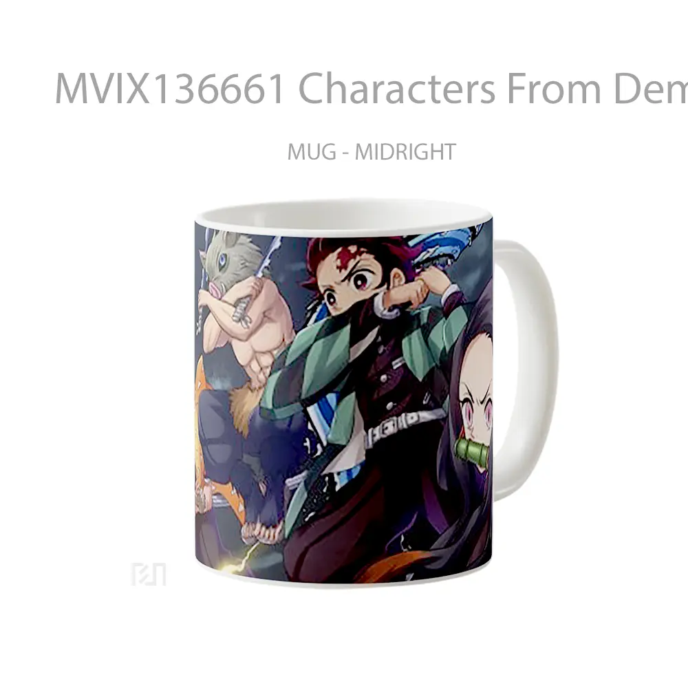 Mug Characters From Demon Slayer Kimetsu No Yaiba Cangkir Anime - All-side / Desain
