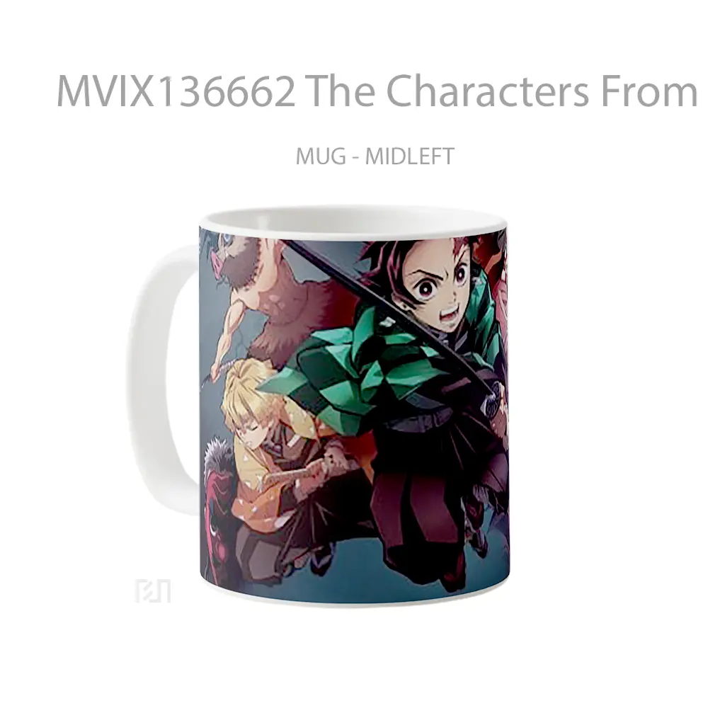 Mug The Characters From Demon Slayer Kimetsu No Yaiba Cangkir Anime - All-side / Desain