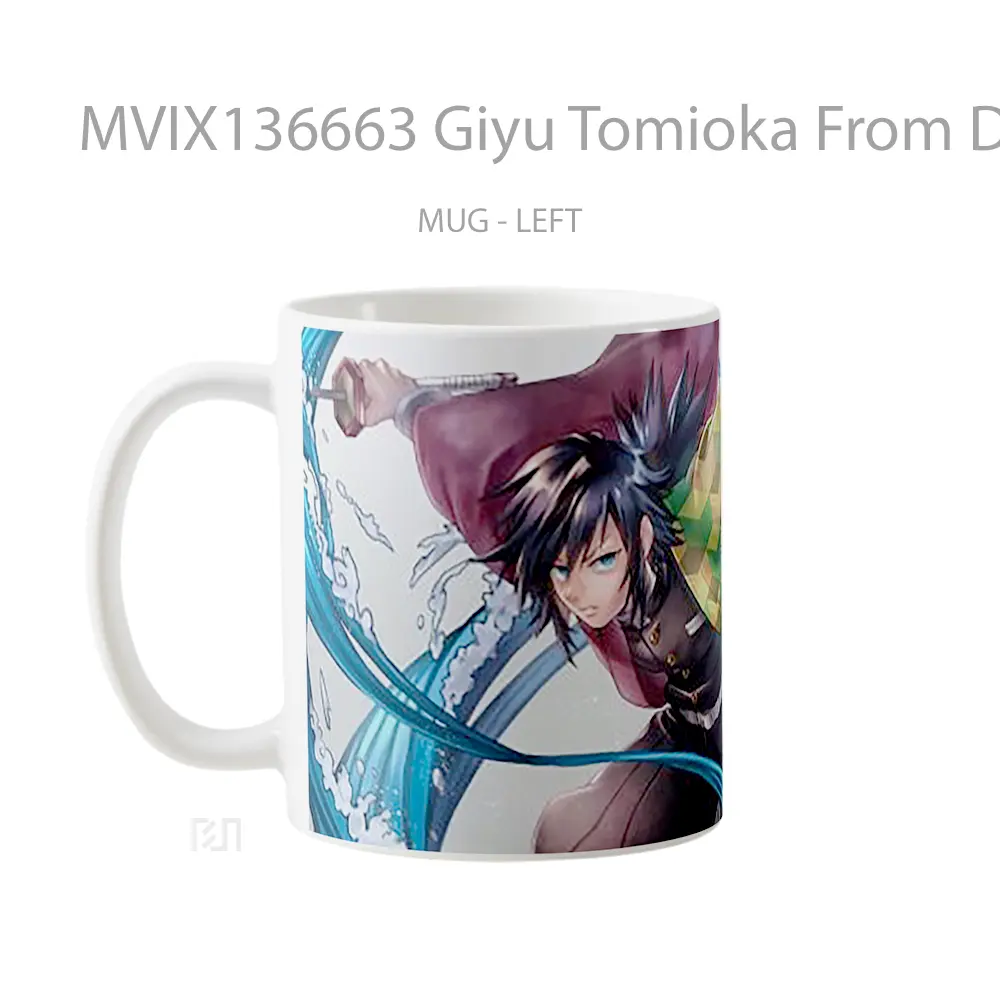 Mug Giyu Tomioka From Demon Slayer Kimetsu No Yaiba Cangkir Anime - All-side / Desain