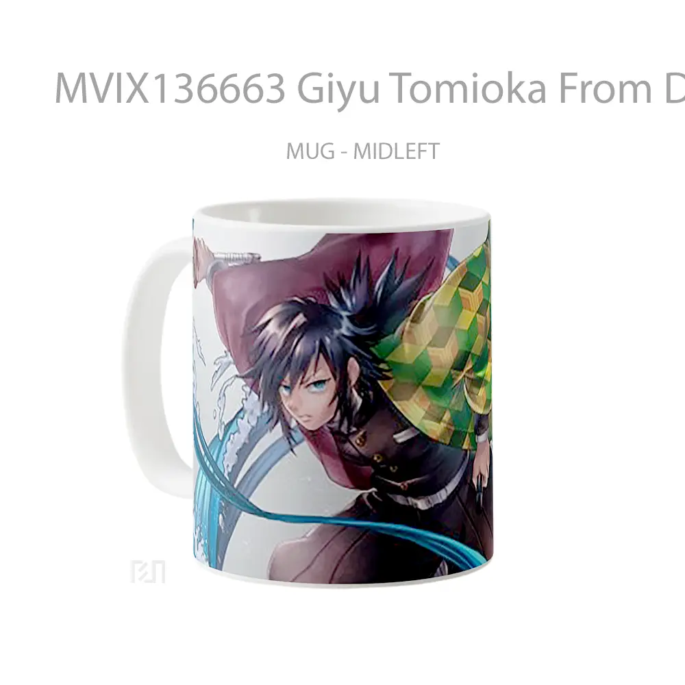 Mug Giyu Tomioka From Demon Slayer Kimetsu No Yaiba Cangkir Anime - All-side / Desain