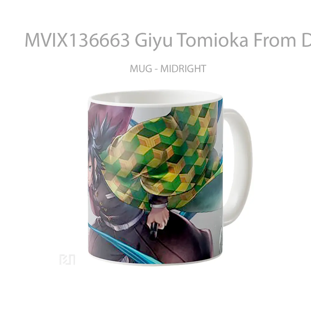 Mug Giyu Tomioka From Demon Slayer Kimetsu No Yaiba Cangkir Anime - All-side / Desain