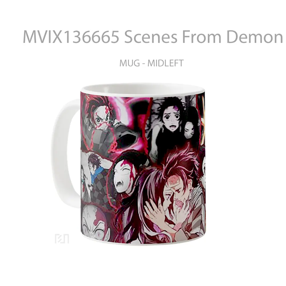Mug Scenes From Demon Slayer Kimetsu No Yaiba Cangkir Anime - All-side / Desain