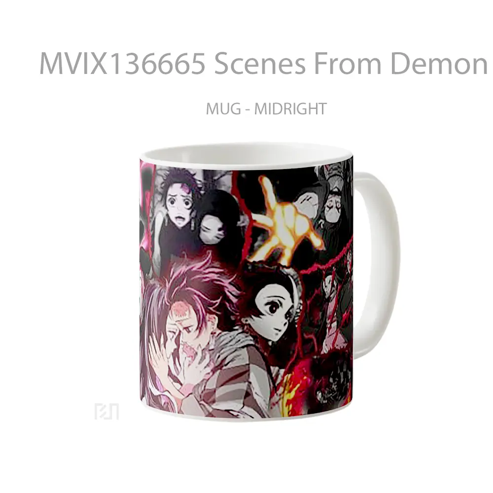Mug Scenes From Demon Slayer Kimetsu No Yaiba Cangkir Anime - All-side / Desain