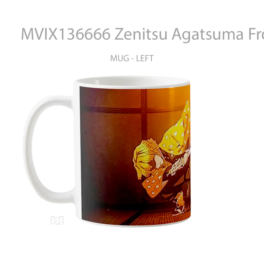 Mug Zenitsu Agatsuma From Demon Slayer Kimetsu No Yaiba Cangkir Anime - All-side / Desain