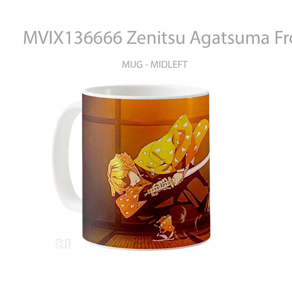 Mug Zenitsu Agatsuma From Demon Slayer Kimetsu No Yaiba Cangkir Anime - All-side / Desain