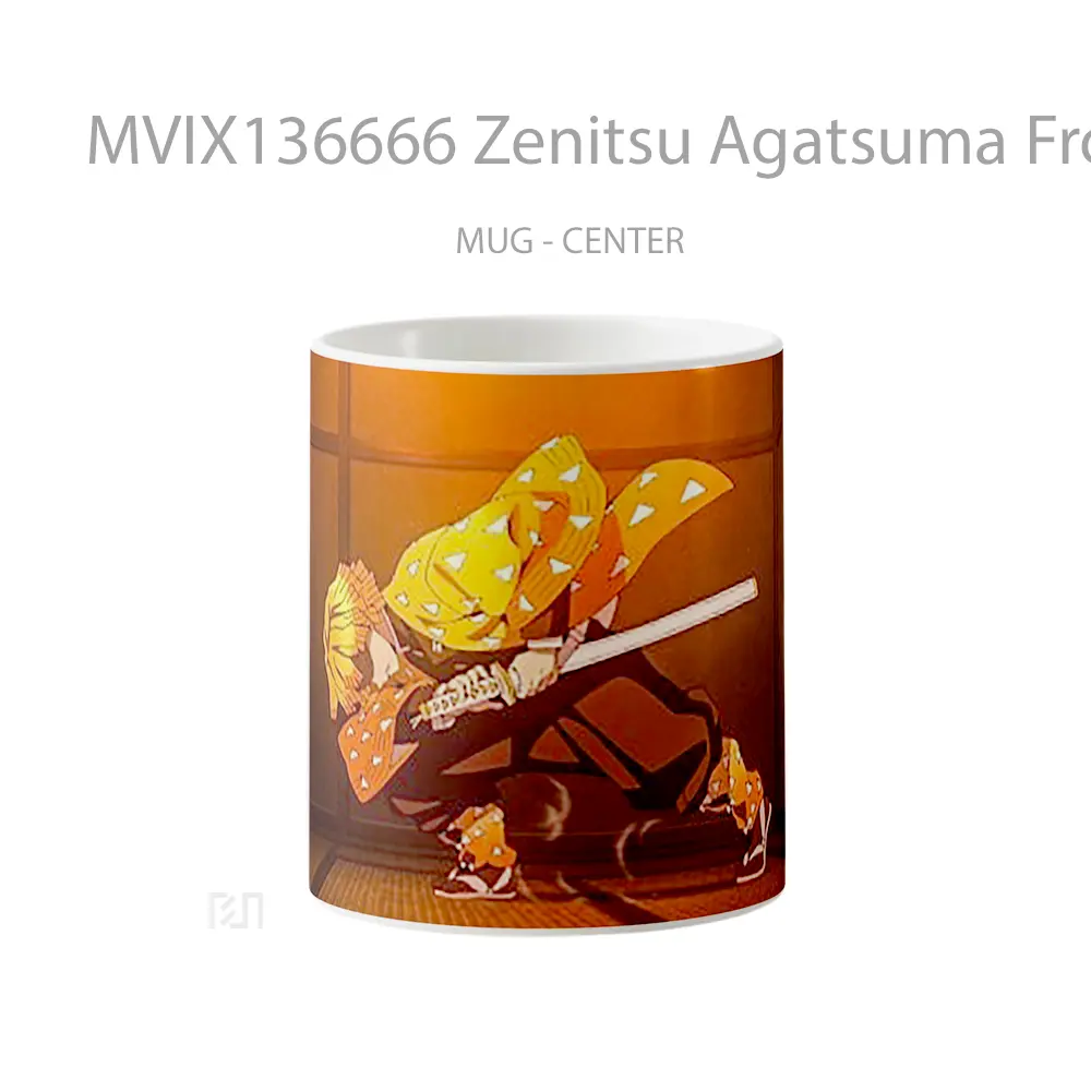 Mug Zenitsu Agatsuma From Demon Slayer Kimetsu No Yaiba Cangkir Anime