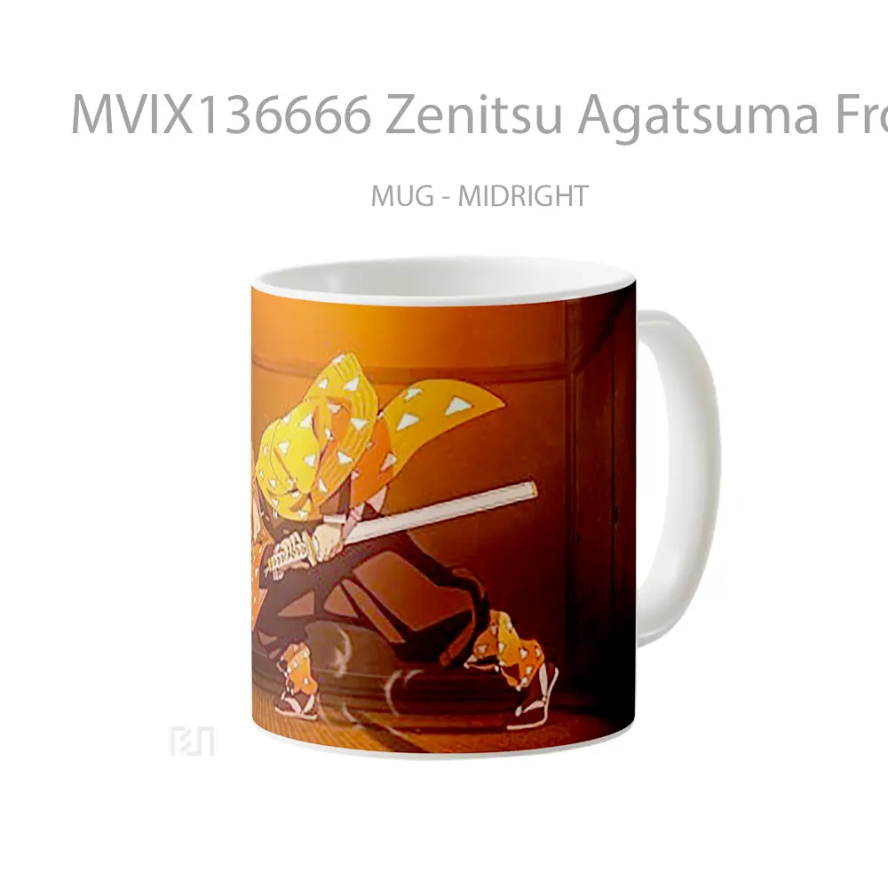 Mug Zenitsu Agatsuma From Demon Slayer Kimetsu No Yaiba Cangkir Anime - All-side / Desain