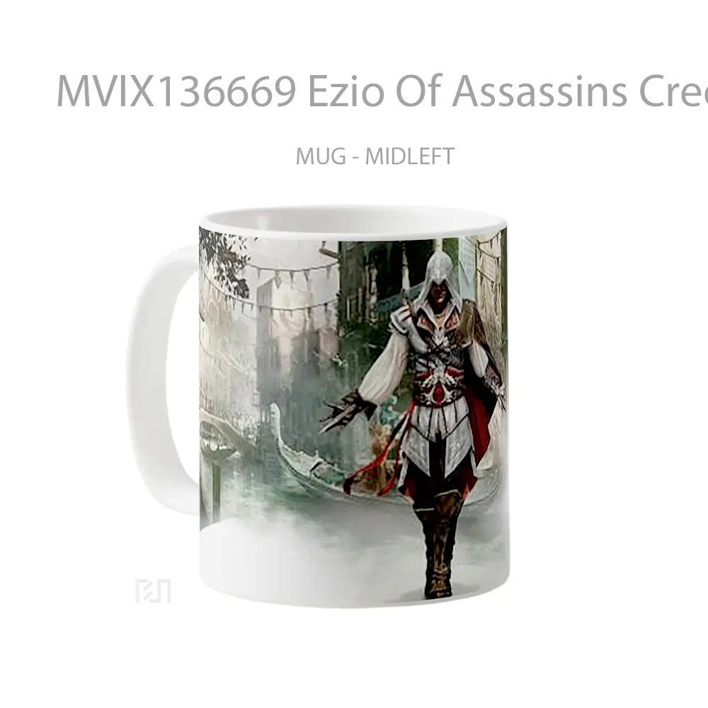 Mug Ezio Of Assassins Creed 2 Cangkir Gamer - All-side / Desain