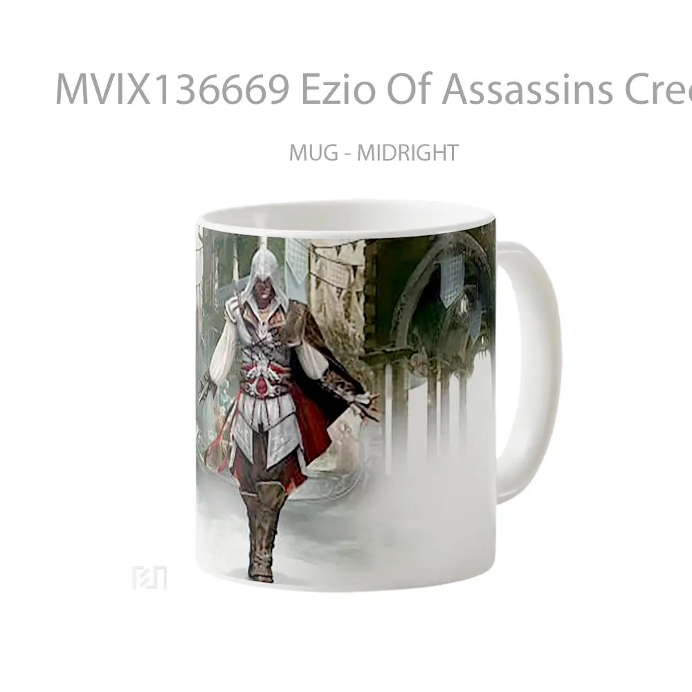 Mug Ezio Of Assassins Creed 2 Cangkir Gamer - All-side / Desain