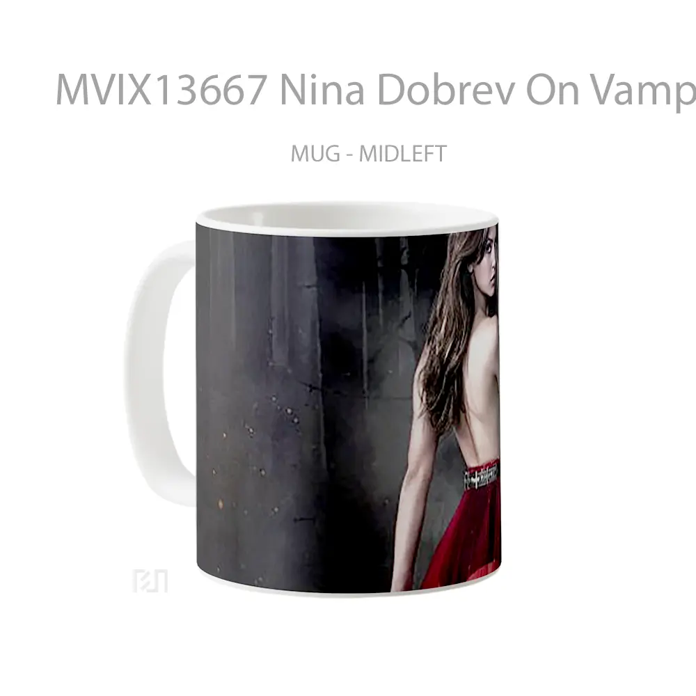 Mug Nina Dobrev On Vampire Diaries Gelas Fantasi - All-side / Desain