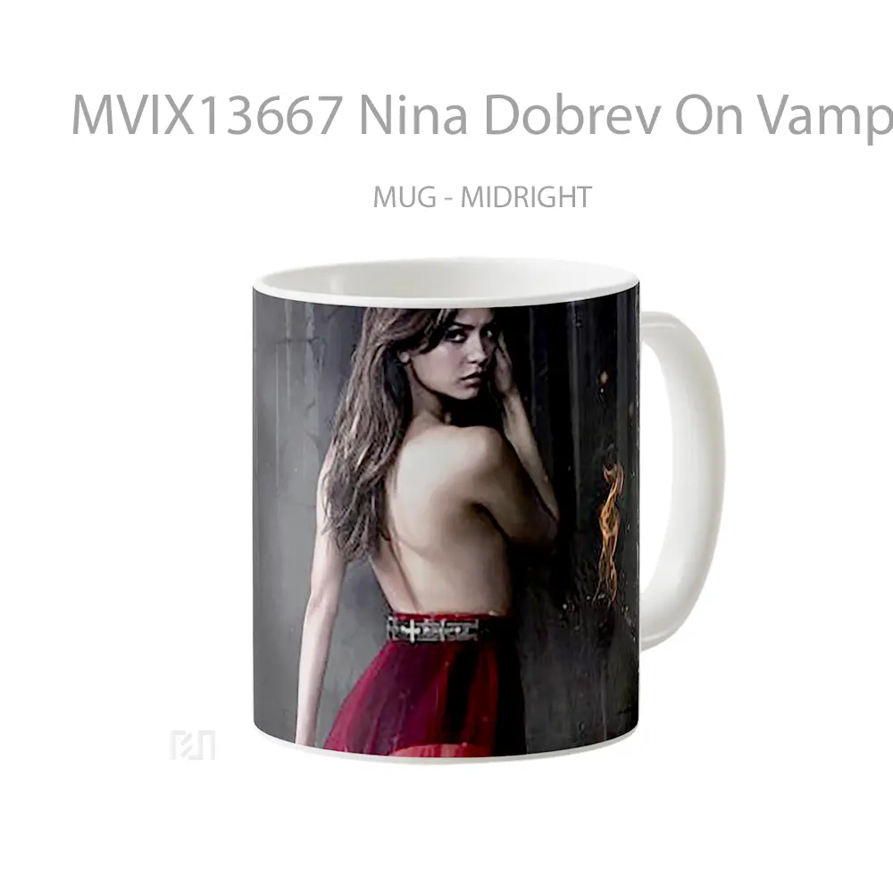 Mug Nina Dobrev On Vampire Diaries Gelas Fantasi - All-side / Desain