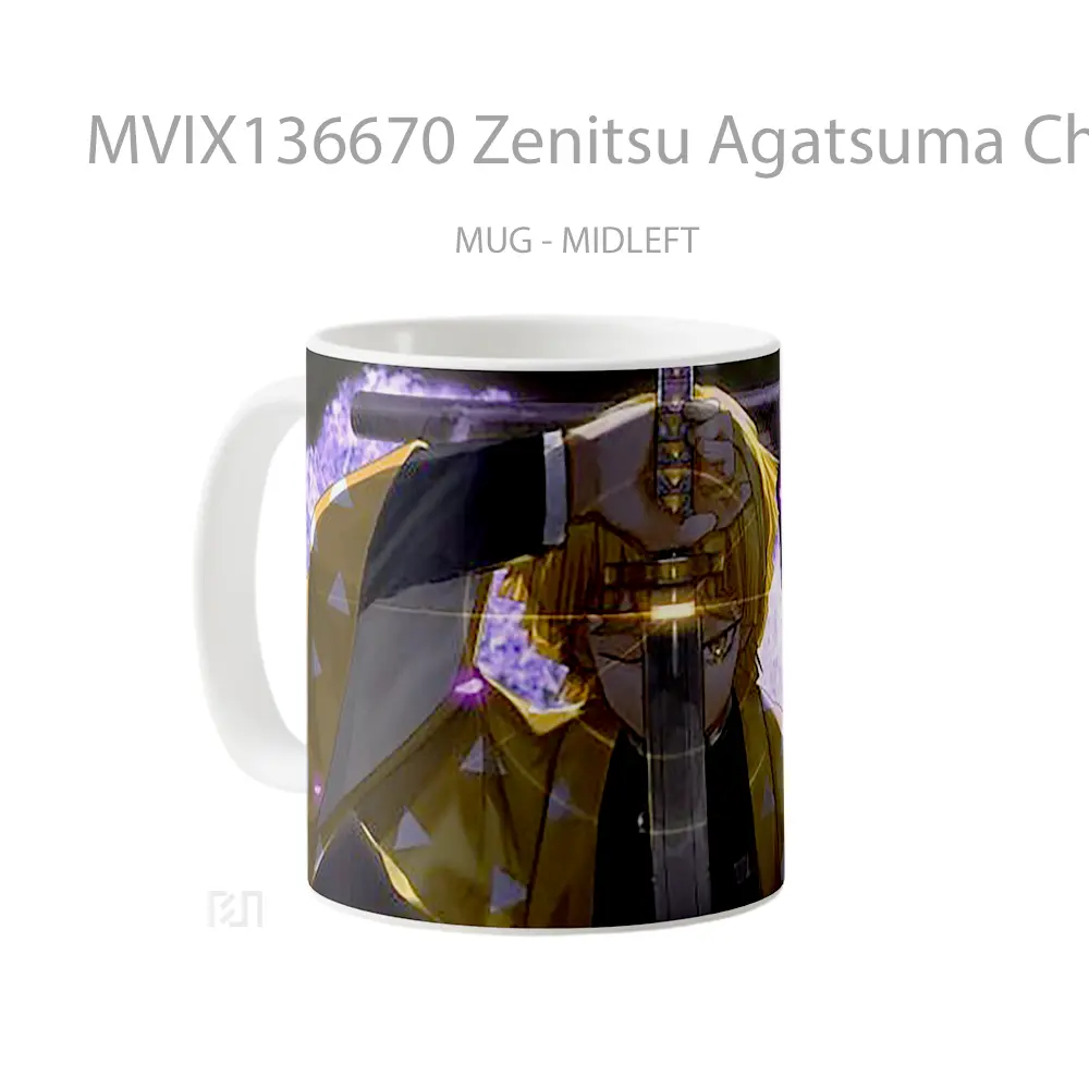 Mug Zenitsu Agatsuma Character From Demon Slayer Cangkir Anime - All-side / Desain