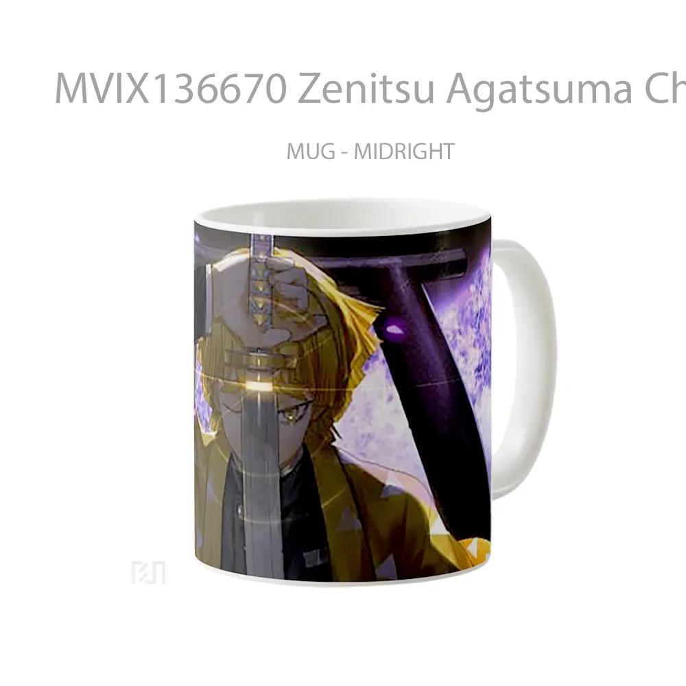 Mug Zenitsu Agatsuma Character From Demon Slayer Cangkir Anime - All-side / Desain