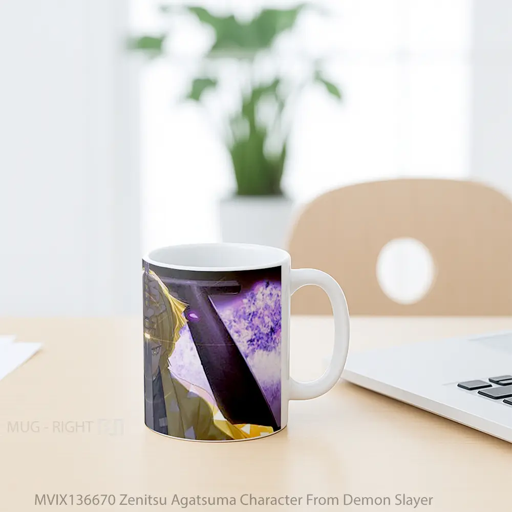 Mug Zenitsu Agatsuma Character From Demon Slayer Cangkir Anime - All-side / Desain