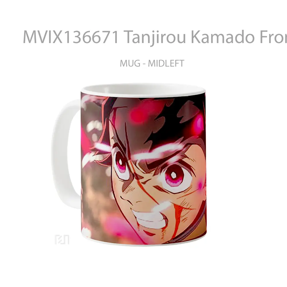 Mug Tanjirou Kamado From Demon Slayer V1 Cangkir Anime - All-side / Desain