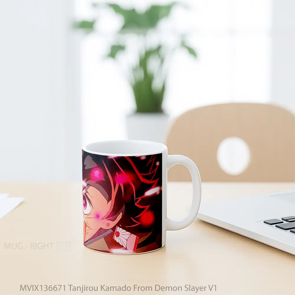 Mug Tanjirou Kamado From Demon Slayer V1 Cangkir Anime - All-side / Desain