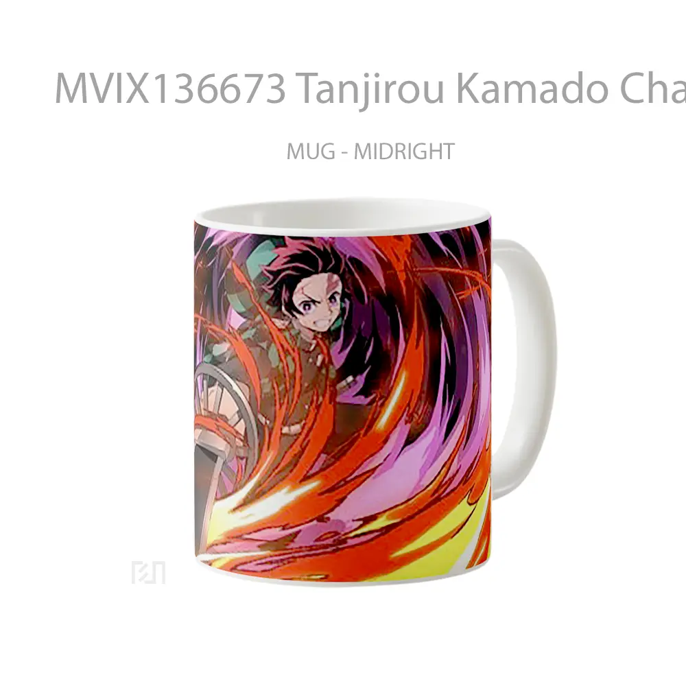 Mug Tanjirou Kamado Character From Demon Slayer V1 Cangkir Anime - All-side / Desain
