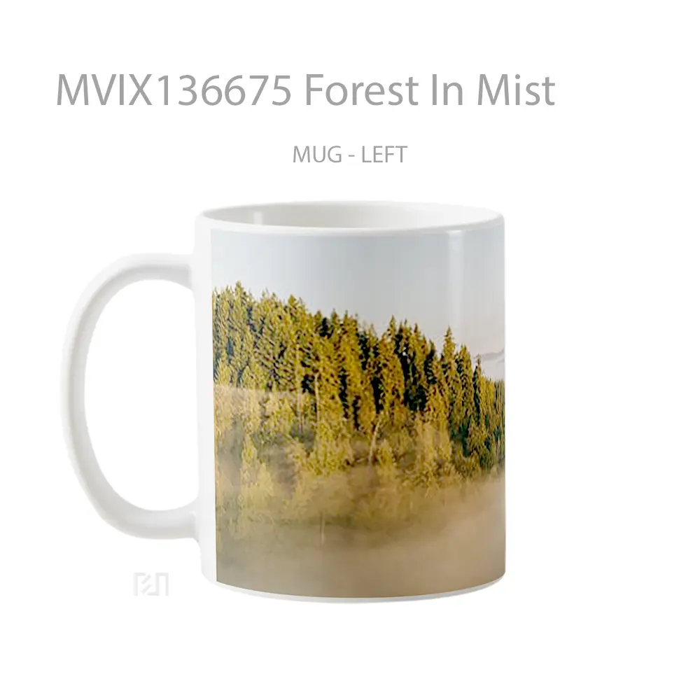Mug Forest In Mist Gelas Pemandangan Alam - All-side / Desain