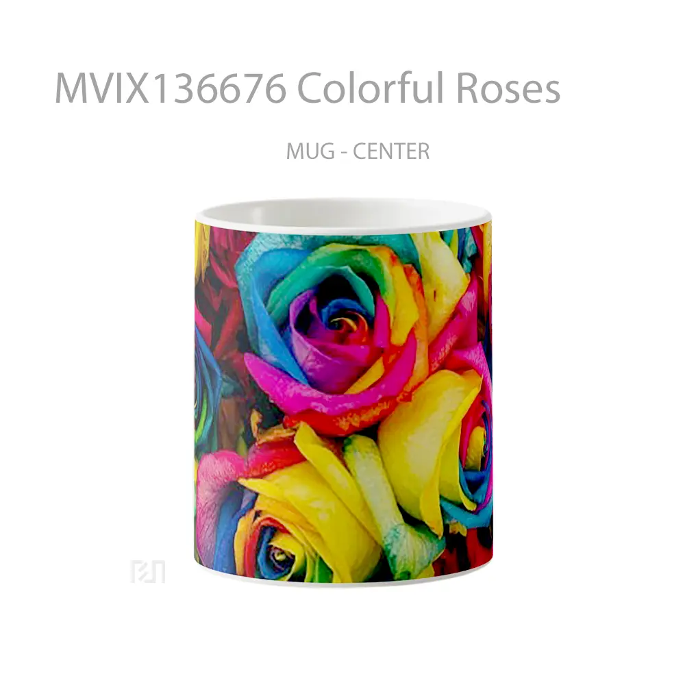 Mug Colorful Roses Gelas Keramik Unik