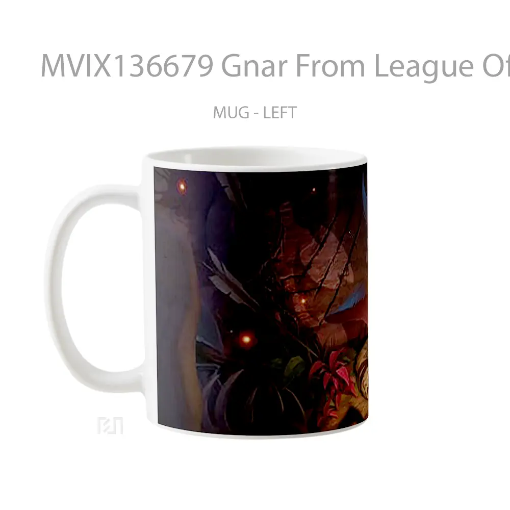 Mug Gnar From League Of Legends Cangkir Gamer - All-side / Desain