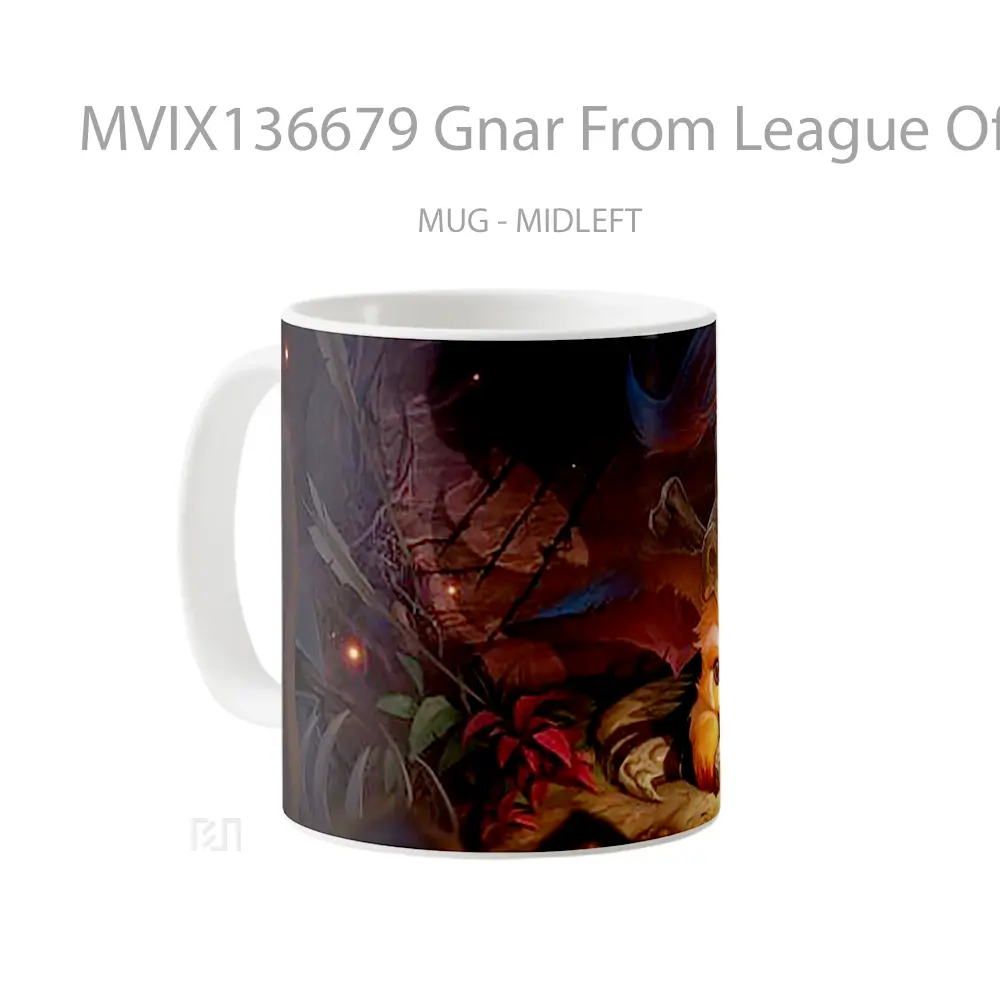 Mug Gnar From League Of Legends Cangkir Gamer - All-side / Desain