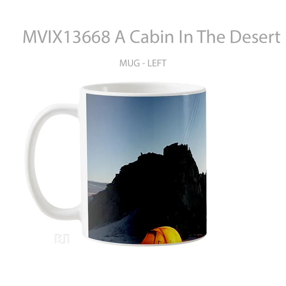 Mug A Cabin In The Desert Gelas Pemandangan Alam - All-side / Desain